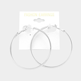 2 Inch Metal Hoop Earrings