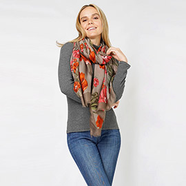 Flower Patterned Scarf