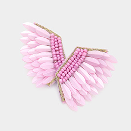 Felt Back Boho Fringe Beaded Earrings