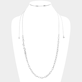 Metal Chain Link Long Necklace