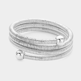 Metal Ball Pointed Coil Bracelet