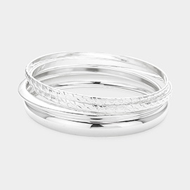 4PCS - Metal Bangle Bracelets