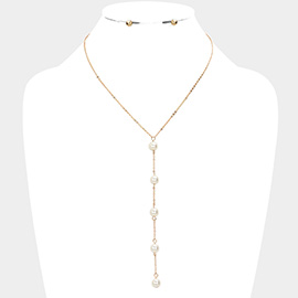 Pearl Link Y Necklace
