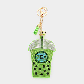 Bling Bubble Tea Tassel Keychain