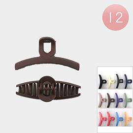 12PCS - Solid Hair Claw Clips