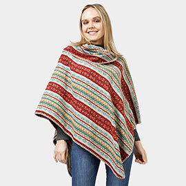 Ethnic Patterned Poncho