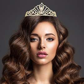 Teardrop Stone Accented Princess Tiara