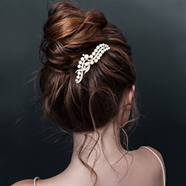 Pearl Stone Embellished Hair Comb