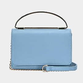 Solid Rectangle Tote / Crossbody Bag