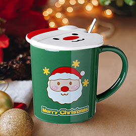 Merry Christmas Message Santa Claus Ceramic Mug Cup