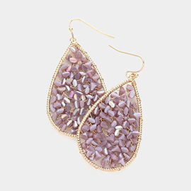 Beaded Teardrop Dangle Earrings
