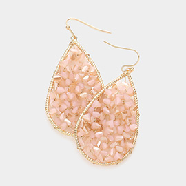 Beaded Teardrop Dangle Earrings