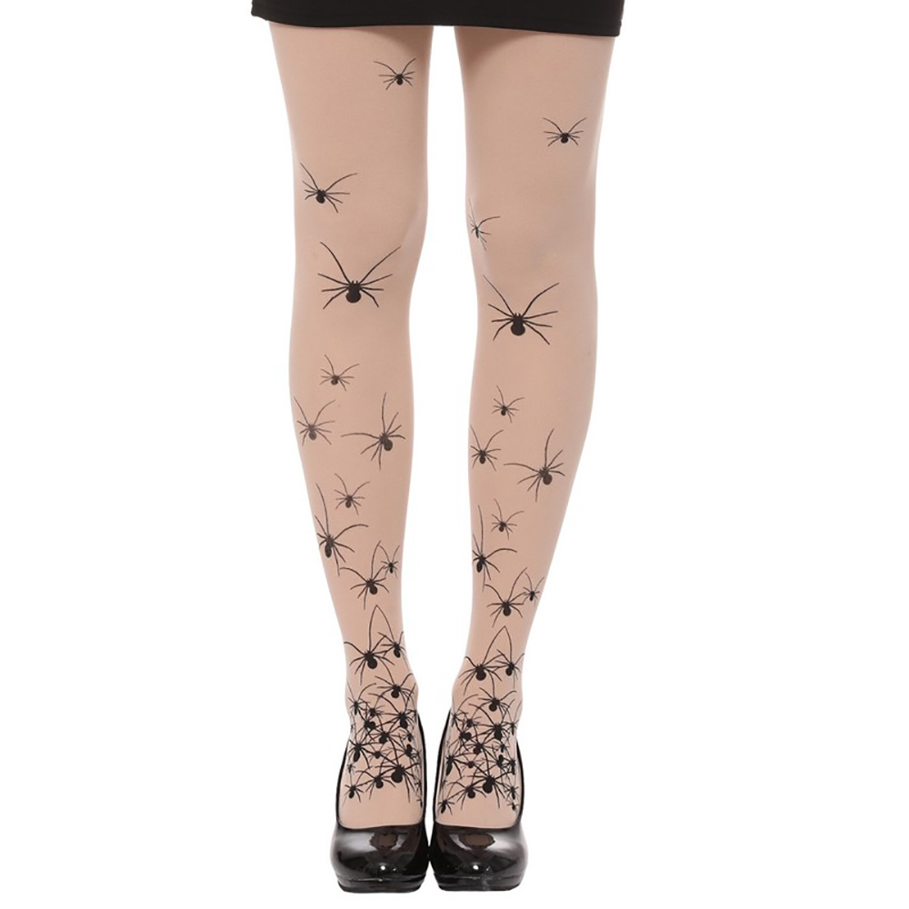 Spider Patterned Halloween Costume Tights