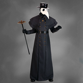 8PCS - Plague Doctor Halloween Costume Set