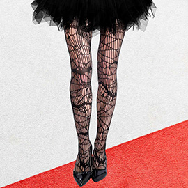 Bat Halloween Costume Fishnet Tights