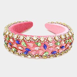 Multi Stone Embellished Headband
