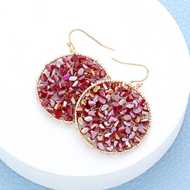 Faceted Beaded Round Dangle Earrings