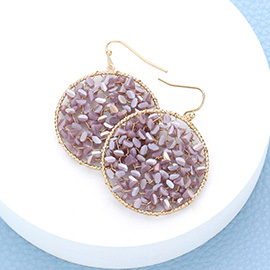 Faceted Beaded Round Dangle Earrings