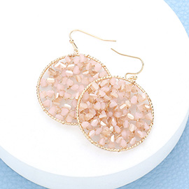Faceted Beaded Round Dangle Earrings