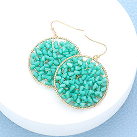 Faceted Beaded Round Dangle Earrings