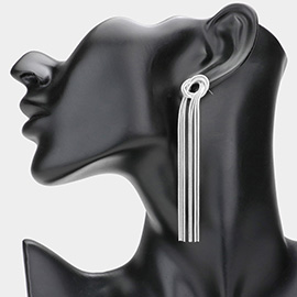 Brass Metal Chain Knot Dangle Earrings