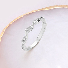 Brass Metal Stone Embellished Ring