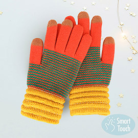 Colorful Knit Touch Smart Gloves