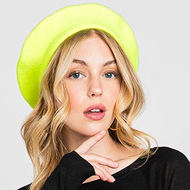 Stretchy Solid Beret Hat
