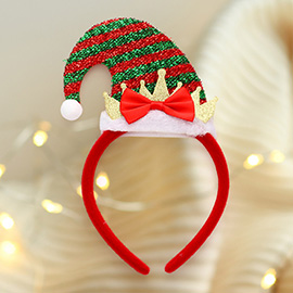 Tinsel Santa Elf Hat Headband