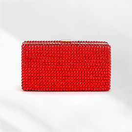 Studded Bling Rectangle Evening Clutch / Crossbody Bag