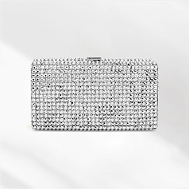 Studded Bling Rectangle Evening Clutch / Crossbody Bag