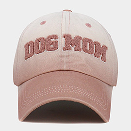 Dog Mom Message Ombre Baseball Cap