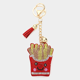 Bling Fries Tassel Keychain
