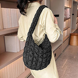 Quilted Puffer Tote / Shoulder Bag Cloud Bag