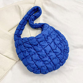 Quilted Puffer Tote / Shoulder Bag Cloud Bag