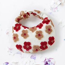 Flower Cluster Faux Fur Tote Bag