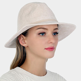 Solid Knit Fedora Hat