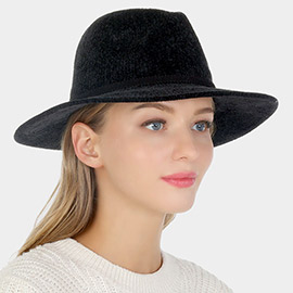 Solid Knit Fedora Hat