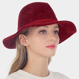Solid Knit Fedora Hat