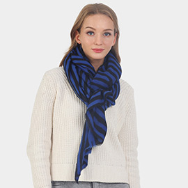 Abstract Lined Oblong Scarf