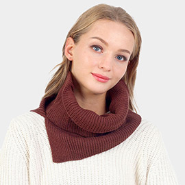 Solid Knit Snood Scarf