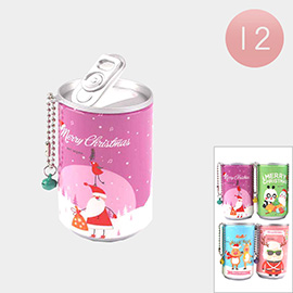 12PCS - Merry Christmas Message Rudolph Santa Claus Panda Printed Wet Wipes