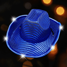 LED Light Up Cowboy Hat