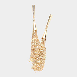 Metal Chain Tassel Dangle Earrings
