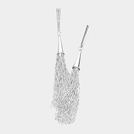 Metal Chain Tassel Dangle Earrings