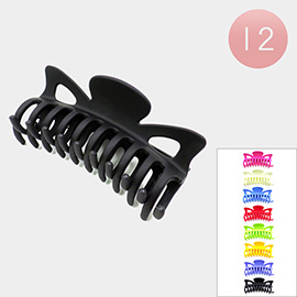 12PCS - Solid Bow Claw Hair Clips