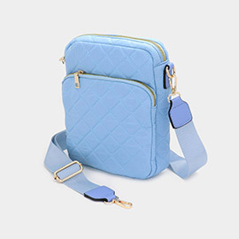 Quilted Solid Puffer Crossbody Bag