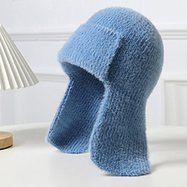 Solid Knit Trapper Hat