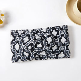 Quatrefoil Patterned Knit Earmuff Headband