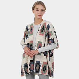 Geometric Patterned Poncho